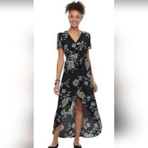 Candie's Elegant Blue and Gray High-Low Dress With Shorts